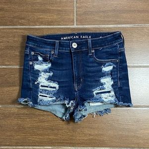 American Eagle Ripped Blue Jean Shorts